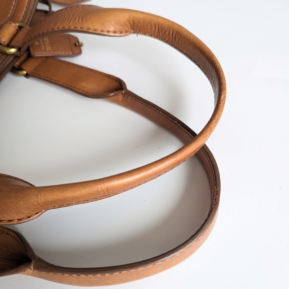 Fossil Genuine Leather Satchel Briefcase Laptop Top-Handle Bag Chestnut Brown - Picture 4 of 14